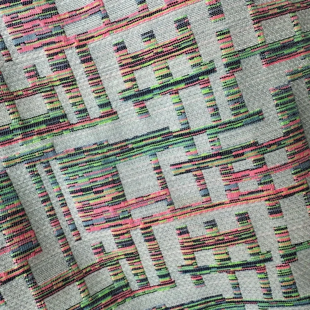 Trina Turk Patsy Halter Dress - Size 4 - Rainbow Geometric Pattern - Fringe Trim